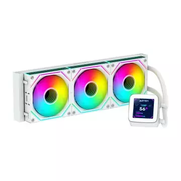 &divide; Sistema de refrigeracion liquida abysm ab336012 oceanic lcd 360 white argb
