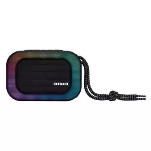 &divide; Altavoz bluetooth portable aiwa bst-130 ti 5w rms bt 5.3 microsd bateria 12h rgb titanium