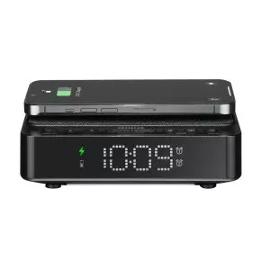 &divide; Radio despertador aiwa cr-30bk carga inalambrica 5w usb fm led regulable