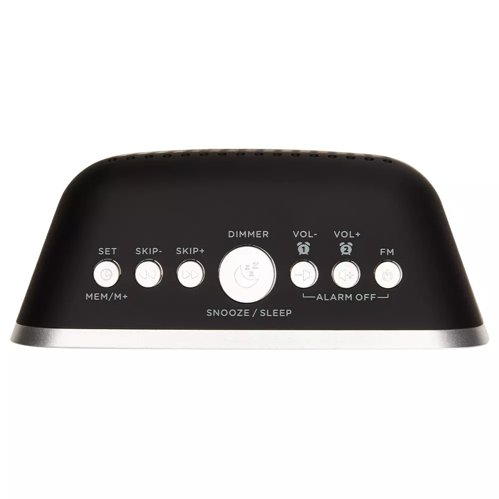 &divide; Radio despertador aiwa cru-19 black 2 puertos usb de carga 5v 2.4a