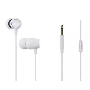 &divide; Auricular intrauditivo jack 3.5mm aiwa estm-20 neodimio aluminio mic 1.2m blanco