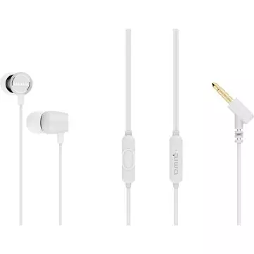 &divide; Auricular intrauditivo aiwa estm-30wt white 3,5mm dreiver neodimio 10mm dinamico micro incorporado