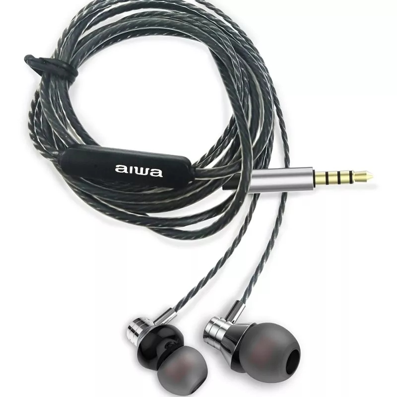 &divide; Auricular intrauditivo aiwa estm-50slsilver 3.5mm driver neodimio 10mm dinamico micro controlador re