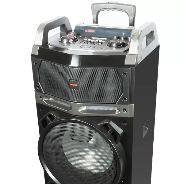 &divide; Altavoz bluetooth trolley aiwa kbtus-900 bluetooth 4.2 salida 100w rms bateria 7000mah radio fm 2 mi