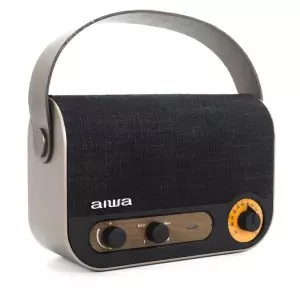 &divide; Altavoz bluetooth portable aiwa rbtu-600 bt 5.0 aux usb 10w rms microfono bateria 6 horas  estilo vi