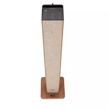 &divide; Altavoz torre aiwa tsbt-270 madera bluetooth 5.0 tws salida 50w rms puerto usb y jack 3.5mm