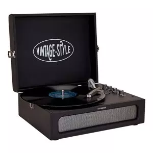 &divide; Tocadiscos bluetooth aiwa vpx-1971bk bt 5.0 33/45 rpm maletin audio technica grabacion usb 2x5w negr