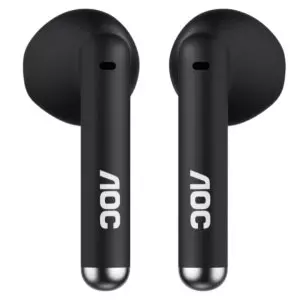 &divide; Auricular intrauditivo bluetooth aoc act1501bk tws ipx4 mic negro reproduccion 20h carga usb-c tacti