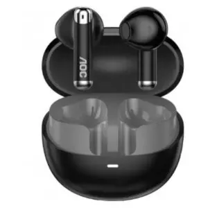 &divide; Auricular intrauditivo bluetooth aoc act2504bk tws anc mic negro reproduccion 28h carga usb-c tactil