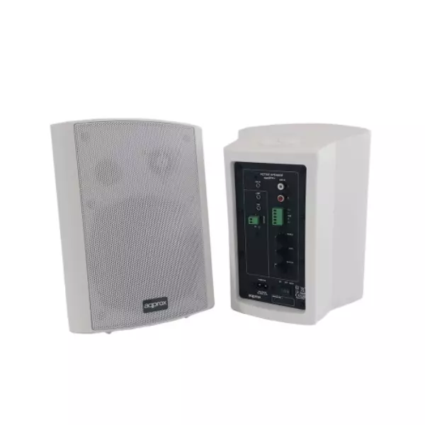 &divide; Altavoces 2.0 autoamplificados approx color blanco 30w 5,25" input 2xrca 1xjack 1x5 pin bt