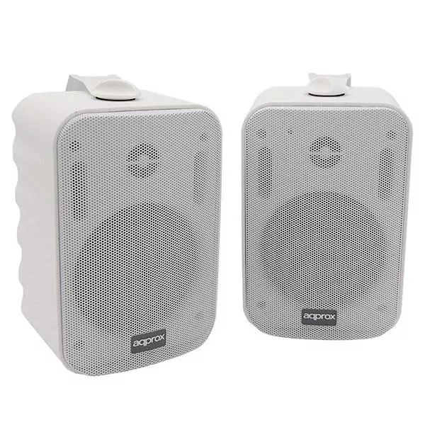 &divide; Altavoces 2.0 bluetooth autoamplificados approx tws 20w por canal bt 4.1 con soporte para colgar esp