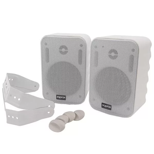 &divide; Altavoces 2.0 bluetooth autoamplificados approx tws 20w por canal bt 4.1 con soporte para colgar esp