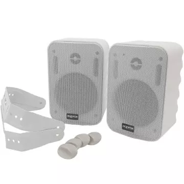 &divide; Altavoces 2.0 bluetooth autoamplificados approx tws 20w por canal bt 4.1 con soporte para colgar esp