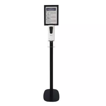 &divide; Soporte ajustable approx para dispensador desinfectante manos appsanitizer incluye cartel informativ