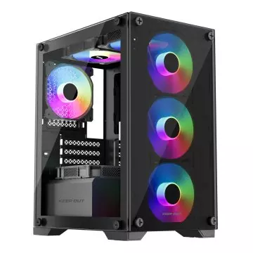 &divide; Caja microatx keep out xc-201 glass 1x3.5? 1x2.5? 1xusb2.0 1xusb3.0 gpu max 310mm lat cristal templa