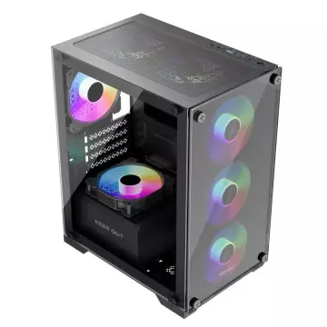 &divide; Caja microatx keep out xc-201 glass 1x3.5? 1x2.5? 1xusb2.0 1xusb3.0 gpu max 310mm lat cristal templa