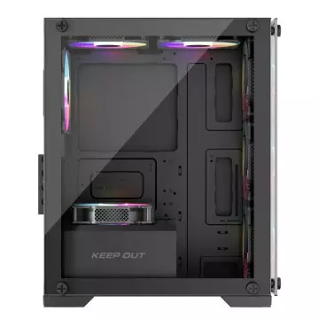 &divide; Caja microatx keep out xc-201 glass 1x3.5? 1x2.5? 1xusb2.0 1xusb3.0 gpu max 310mm lat cristal templa