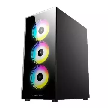 &divide; Caja microatx keep out xc-210 glass 1x3.5? 2x2.5? 1xusb2.0 1xusb3.0 gpu max 305mm latcristal templa