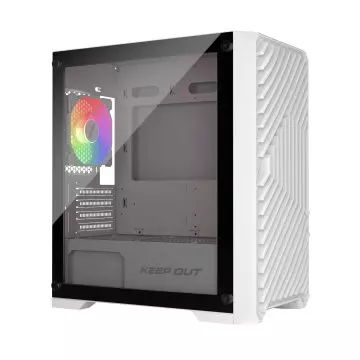 &divide; Caja microatx keep out xc-220w glass 1x3.5? 2x2.5? 1xusb2.0 2xusb3.0 gpu max 330mm latcristal templ