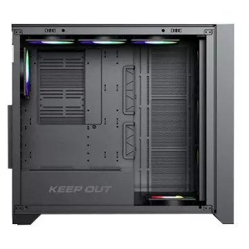 &divide; Caja e-atx keep out xc-911 pro xl 3x3.5? / 2.5? 1xusb-c 2xusb3.0 gpu max 425mm cristal temp