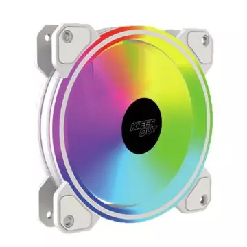 &divide; Ventilador interno keep out xfc-120drw argb 120mm 4 pin pwm color blanco