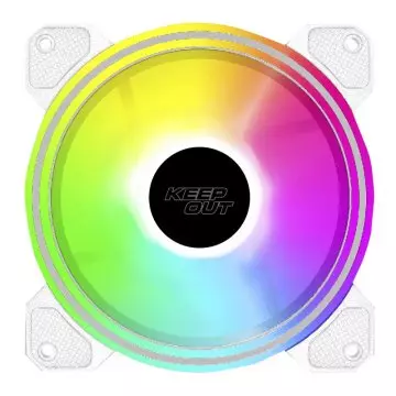 &divide; Ventilador interno keep out xfc-120drw argb 120mm 4 pin pwm color blanco