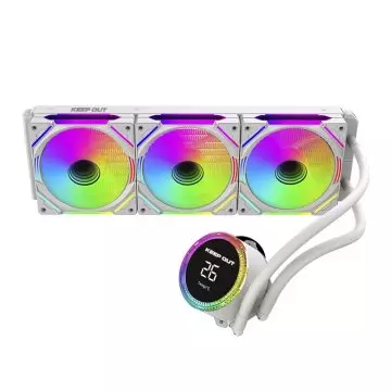 &divide; Sistema de refrigeracion liquida keep out xwc-360 pro argb intel y amd vent 3x120mm display temp