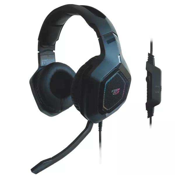 &divide; Headset usb keepout hx901 7.1 mic control volumen 2m rgb negro