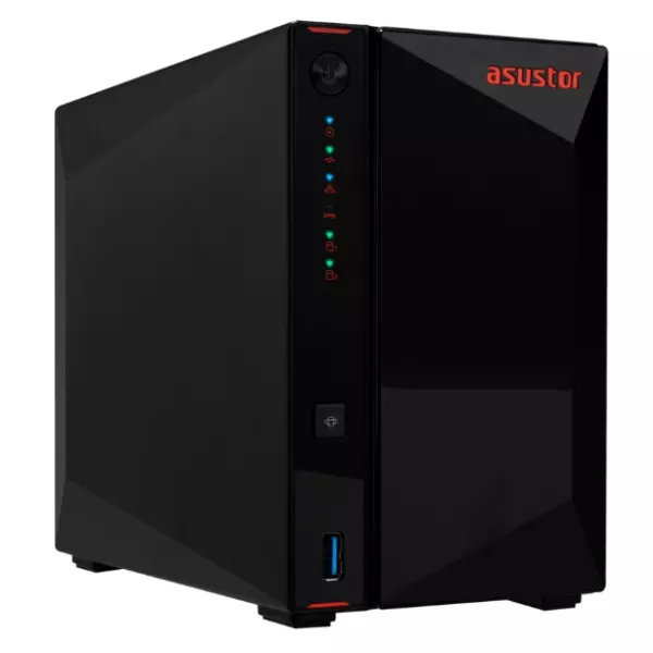 &divide; Servidor nas asustor nimbustor 2 gen2 as5402t 2 bahias 4xm.2 nvme celeron n5105 2.0ghz 4gb hdmi rj45