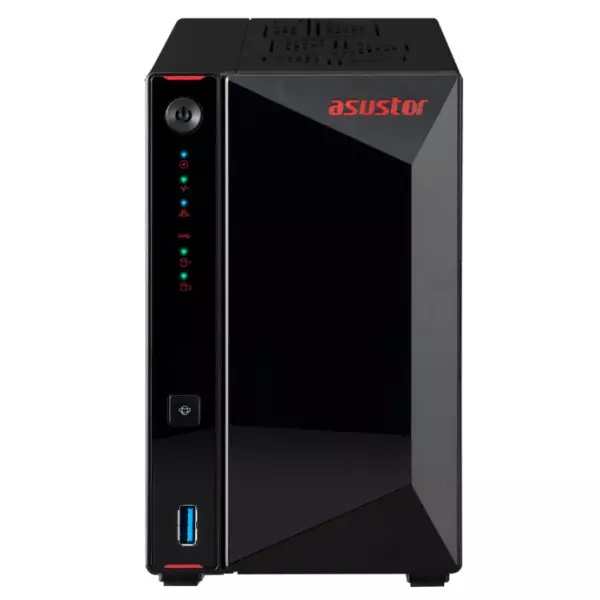 &divide; Servidor nas asustor nimbustor 2 gen2 as5402t 2 bahias 4xm.2 nvme celeron n5105 2.0ghz 4gb hdmi rj45