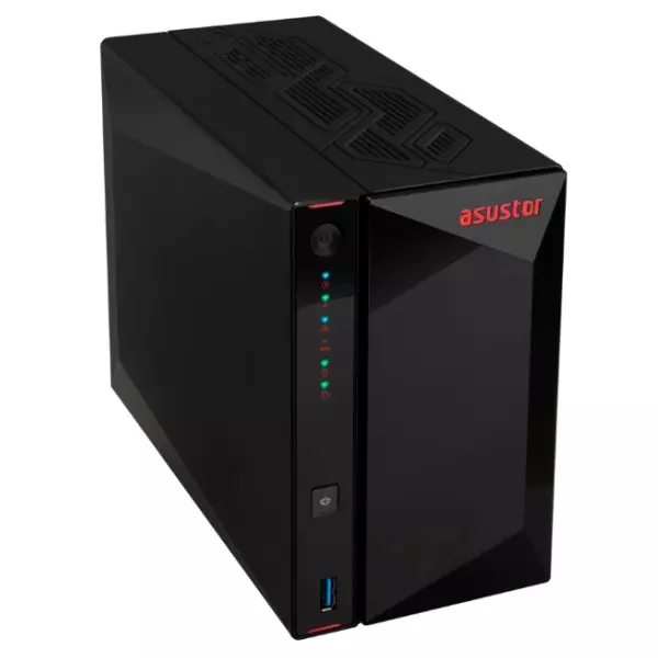 &divide; Servidor nas asustor nimbustor 2 gen2 as5402t 2 bahias 4xm.2 nvme celeron n5105 2.0ghz 4gb hdmi rj45
