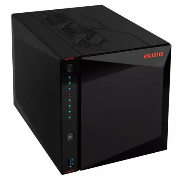 &divide; Servidor nas asustor nimbustor 4 gen2 as5404t 4 bahias 4xm.2 nvme celeron n5105 2.0ghz 4gb hdmi rj45
