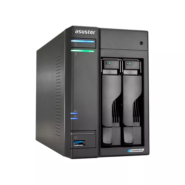 &divide; Servidor nas asustor lockerstor as6702t 2 bahias 3.5" 4 x m.2 nvme celeron n5105 quad jasper lake 2.