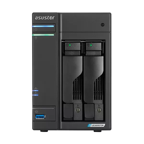 &divide; Servidor nas asustor lockerstor as6702t 2 bahias 3.5" 4 x m.2 nvme celeron n5105 quad jasper lake 2.