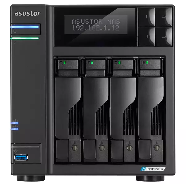 &divide; Servidor nas asustor lockerstor as6704t 4 bahias 3.5" 4 x m.2 nvme celeron n5105 quad jasper lake 2.