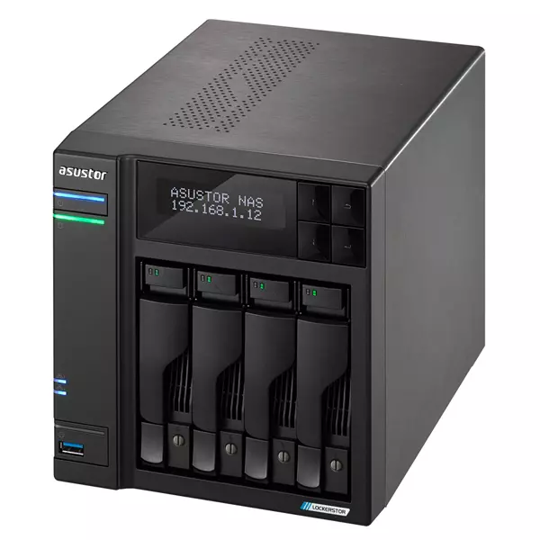 &divide; Servidor nas asustor lockerstor as6704t 4 bahias 3.5" 4 x m.2 nvme celeron n5105 quad jasper lake 2.