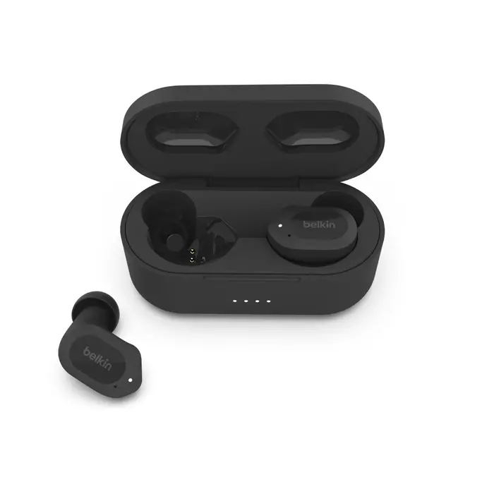 &divide; Auricular intrauditivo bt belkin soundform play tws bt 5.2 mic ipx5 8h+30h negro