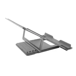 &divide; Soporte de portatil coolbox atril hasta 17" 10kg 4 posiciones gris espacial