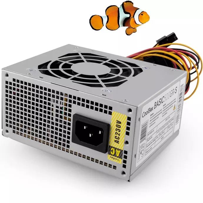 &divide; Fuente de alimentacion sfx coolbox 500w basic 500gr-s potencia max para cambios y reparaciones