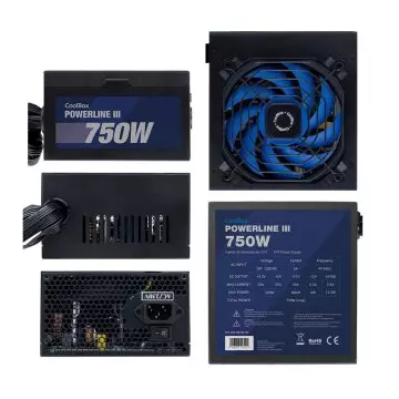 &divide; Fuente alimentacion coolbox powerline3 coo-fapw3-750 750w eficiencia 85%