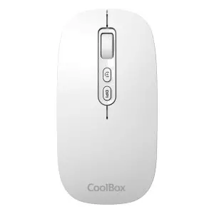 &divide; Mouse coolbox multidispositivo ia w02-w bt5.0 bt3.0 2.4ghz1600dpi 6 botones bateria 500mah blanco