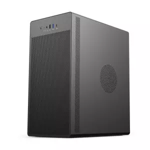 &divide; Caja micro atx coolbox m100 frontal rejilla disipador max 160mm gpu max 300mm negro