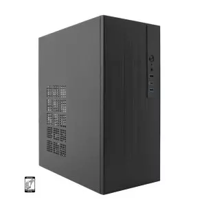 &divide; Caja microatx coolbox m460 gpu max 250mm 1x3.5/2.5 1x2.5/2.5 usb-c 3.2 f.a basic 500w color negro