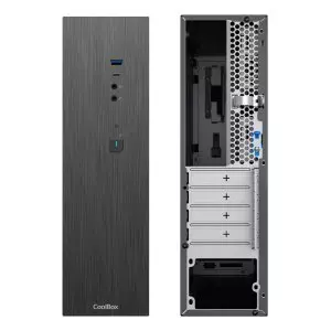 &divide; Caja microatx slim coolbox t370 2x2.5? gpu 251max low profile  fuente 500gr-t negro