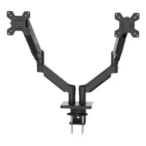 &divide; Soporte de mesa gas coolbox m02d 2 pantalla hasta 32" max 8kg vesa 75x75 100x100 negro