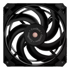 &divide; Ventilador interno coolbox v12 black 120mm hydraulic bearing 1200rpm 4 pines molex negro