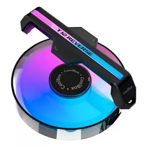 &divide; Ventilador interno coolbox x12 reverse 120mm argb pwm 4 pines fdb 1800rpm palas invertidas negro