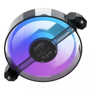 &divide; Ventilador interno coolbox x12 reverse 120mm argb pwm 4 pines fdb 1800rpm palas invertidas negro