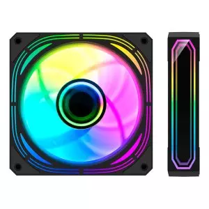 &divide; Ventilador interno coolbox infinity pro (pack 4) 120mm 25dba argb hub pwm negro