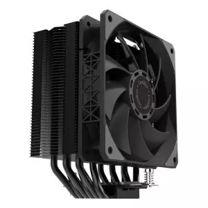 &divide; Ventilador con disipador de cpu coolbox h6 black tdp 240w 6 heatpipes torre pwm doble rodamiento neg